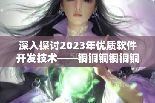 深入探討2023年優(yōu)質軟件開發(fā)技術——銅銅銅銅銅銅銅的軟件之道