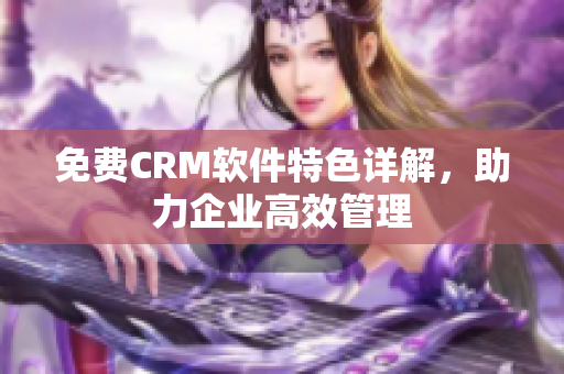 免費(fèi)CRM軟件特色詳解，助力企業(yè)高效管理