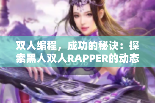 雙人編程，成功的秘訣：探索黑人雙人RAPPER的動(dòng)態(tài)協(xié)作策略