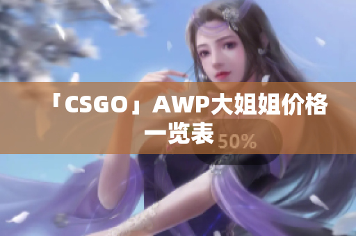 「CSGO」AWP大姐姐價(jià)格一覽表