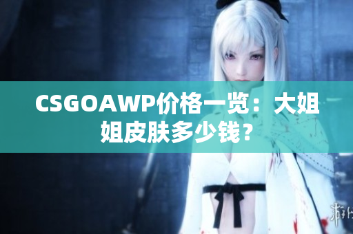 CSGOAWP價格一覽：大姐姐皮膚多少錢？