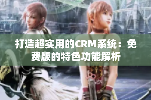 打造超實用的CRM系統(tǒng)：免費版的特色功能解析