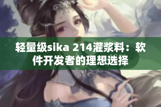 輕量級(jí)sika 214灌漿料：軟件開(kāi)發(fā)者的理想選擇