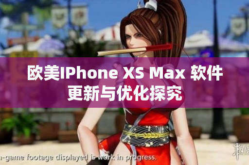 歐美IPhone XS Max 軟件更新與優(yōu)化探究