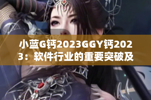 小藍G鈣2023GGY鈣2023：軟件行業(yè)的重要突破及應(yīng)用展望