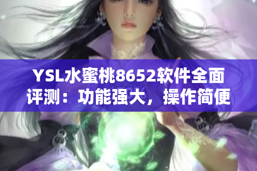 YSL水蜜桃8652軟件全面評測：功能強大，操作簡便，體驗流暢